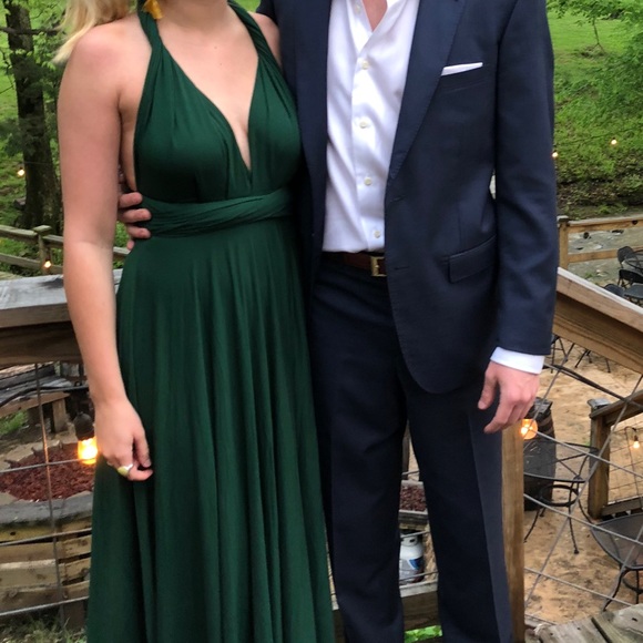 Lulus Tricks of the Trade forest green maxi dress - Picture 9 of 10